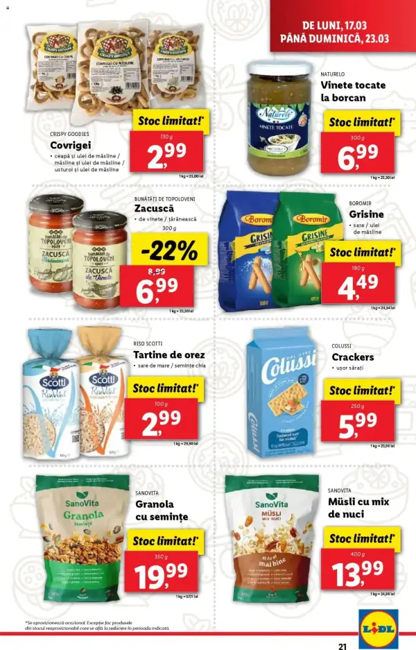 Cataloage Lidl: Ofertă actuală din 17.03.2025 - Oferta produse - 17-03-2025 - 23-03-2025.