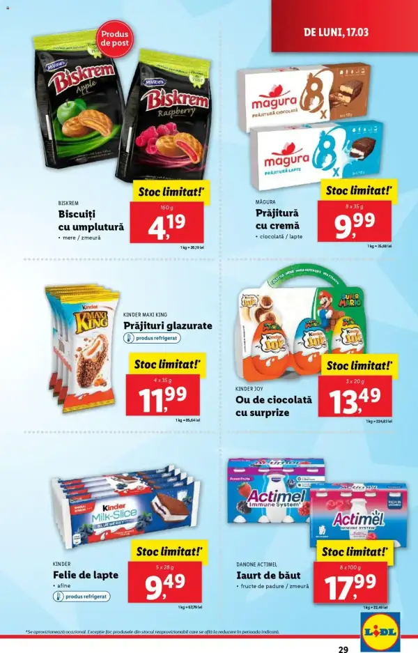 Cataloage Lidl: Ofertă actuală din 17.03.2025 - Oferta produse - 17-03-2025 - 23-03-2025.