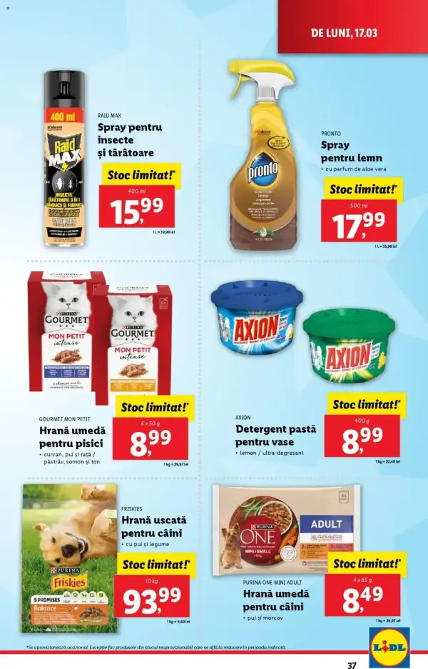 Cataloage Lidl: Ofertă actuală din 17.03.2025 - Oferta produse - 17-03-2025 - 23-03-2025.