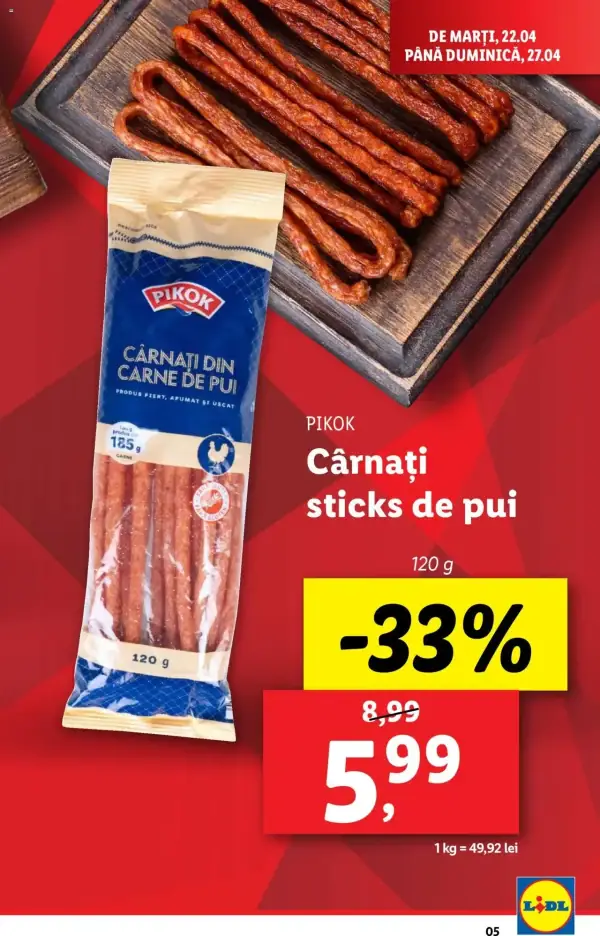Cataloage Lidl: Ofertă actuală din 22.04.2025 - Oferta produse - 22-04-2025 - 27-04-2025.