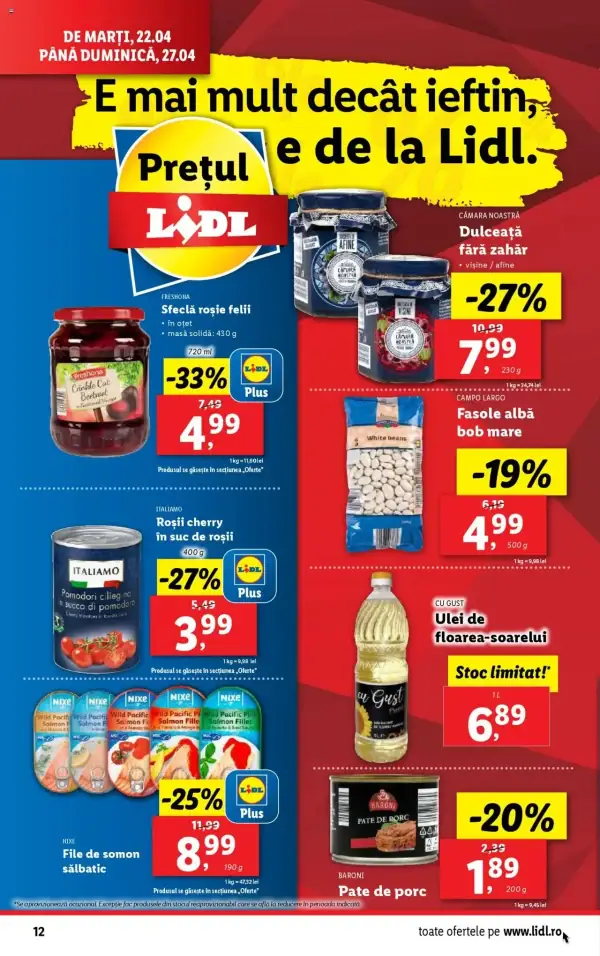 Cataloage Lidl: Ofertă actuală din 22.04.2025 - Oferta produse - 22-04-2025 - 27-04-2025.