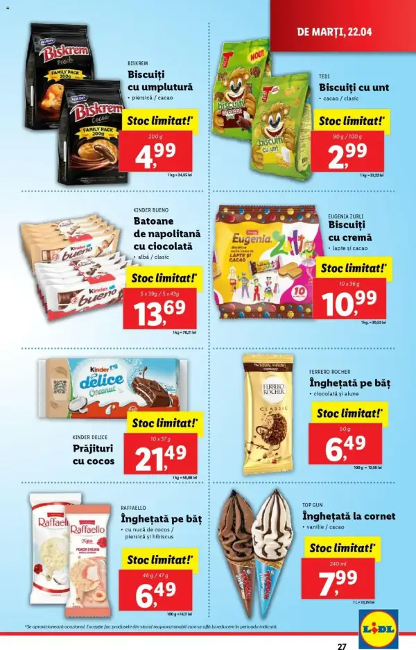 Cataloage Lidl: Ofertă actuală din 22.04.2025 - Oferta produse - 22-04-2025 - 27-04-2025.