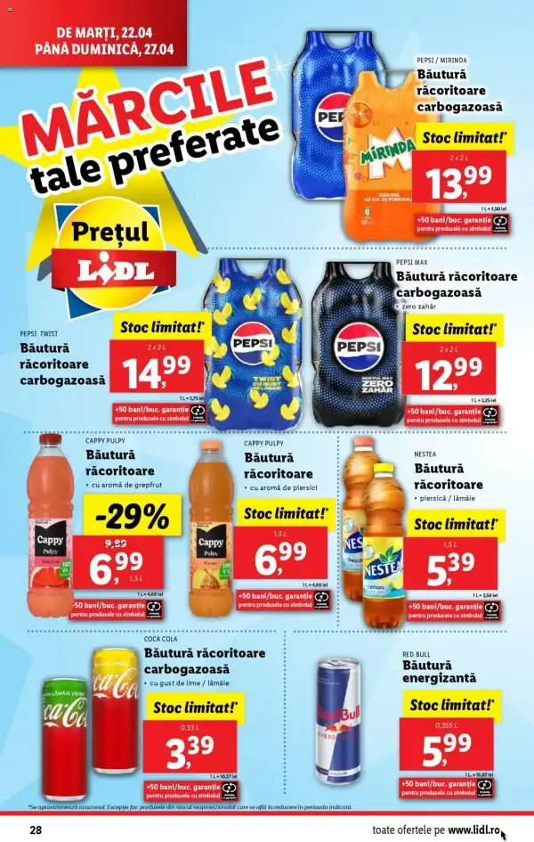 Cataloage Lidl: Ofertă actuală din 22.04.2025 - Oferta produse - 22-04-2025 - 27-04-2025.