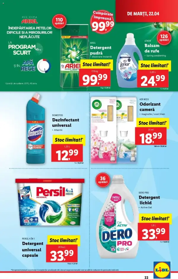 Cataloage Lidl: Ofertă actuală din 22.04.2025 - Oferta produse - 22-04-2025 - 27-04-2025.