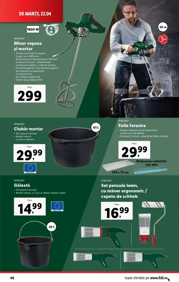 Cataloage Lidl: Ofertă actuală din 22.04.2025 - Oferta produse - 22-04-2025 - 27-04-2025.