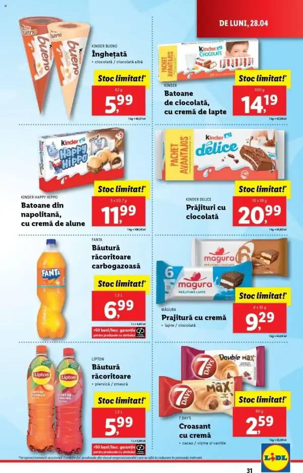 Cataloage Lidl: Ofertă actuală din 28.04.2025 - Oferta produse - 28-04-2025 - 04-05-2025.