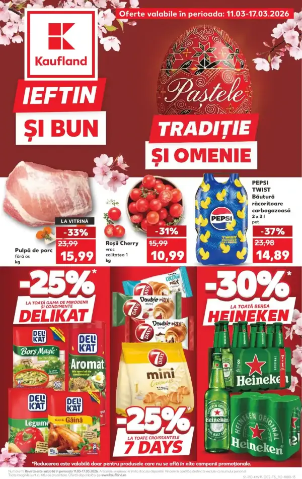 Cataloage Kaufland Catalog: Ofertă actuală din 11.03.2026 - 11-03-2026 - 17-03-2026.