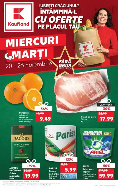 Kaufland: Ofertă actuală din 19.11.2024 - Revista "Catalog Kaufland până în data de 24.11.2024"