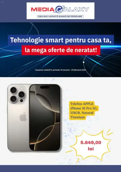 Media Galaxy: Ofertă actuală din 30.01.2025 - Oferte electrocasnice