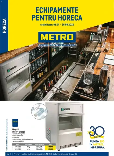 Metro Catalog Echipamente Pentru Horeca: Ofertă actuală din 01.07.2026