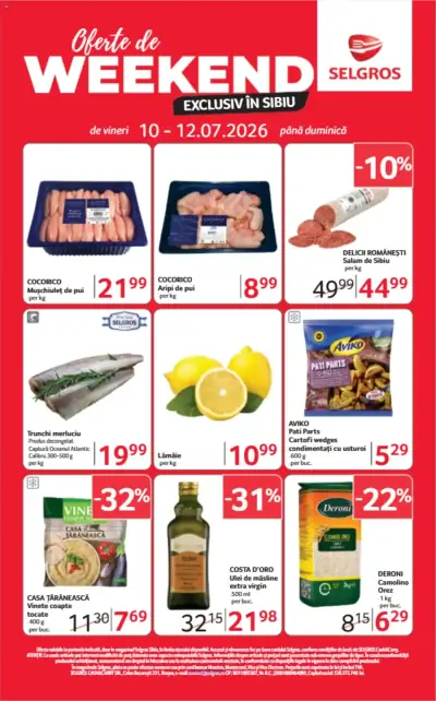 Selgros Catalog Oferte de weekend: Ofertă actuală din 10.07.2026