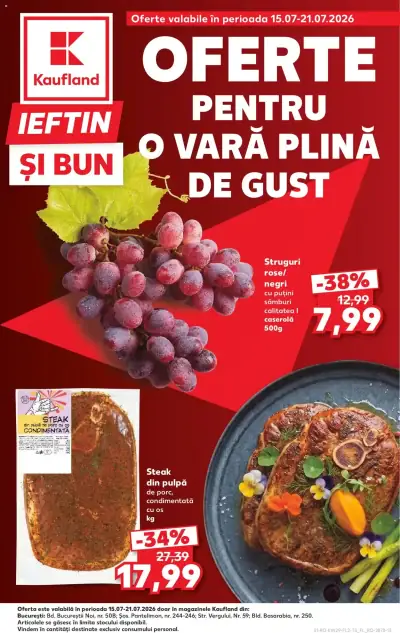 Kaufland Catalog Oferta Speciala: Ofertă actuală din 15.07.2026