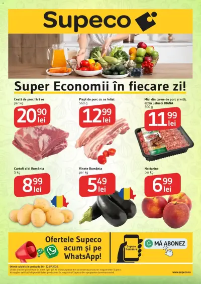 Supeco Catalog Legume Fructe: Ofertă actuală din 16.07.2026