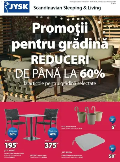 JYSK Catalog: Ofertă actuală din 23.07.2026