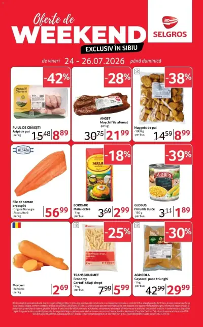 Selgros Catalog Oferte de weekend: Ofertă actuală din 24.07.2026