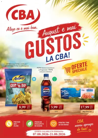 CBA Catalog: Ofertă actuală din 07.08.2026