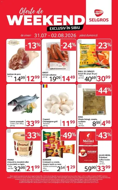 Selgros Catalog Oferte de weekend: Ofertă actuală din 31.07.2026