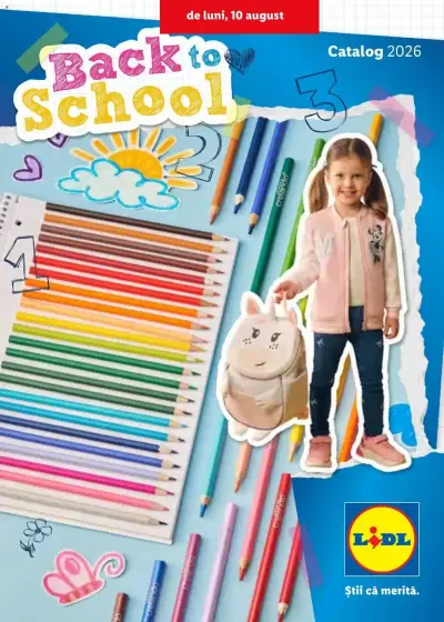 Lidl Catalog Back to School: Ofertă actuală din 10.08.2026