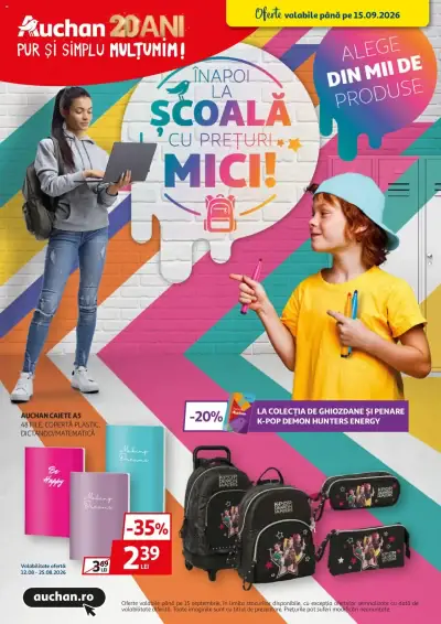 Auchan Catalog Back to School: Ofertă actuală din 17.08.2026
