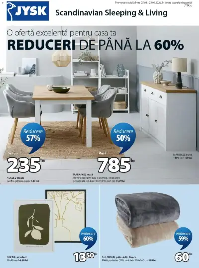 JYSK Catalog: Ofertă actuală din 25.08.2026