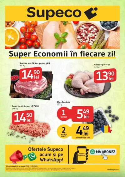 Supeco Catalog Carne Legume Fructe: Ofertă actuală din 27.08.2026