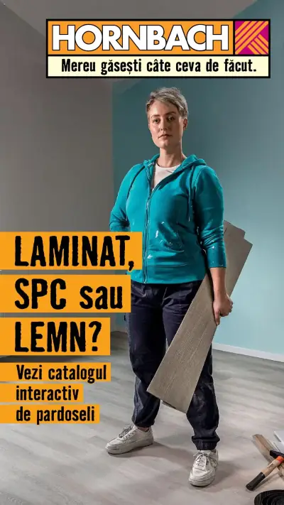 Hornbach Catalog Pardoseala Laminat, SPC sau Lemn?: Ofertă actuală din 15.09.2026
