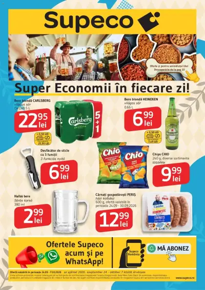 Supeco Catalog Bilingv Bere & Chips & Petfood: Ofertă actuală din 24.09.2026