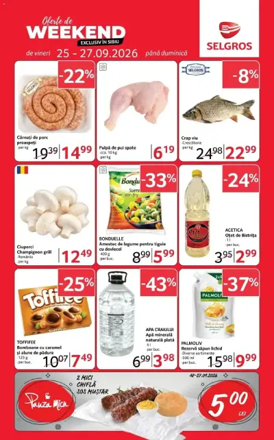 Selgros Catalog Oferte de weekend: Ofertă actuală din 25.09.2026