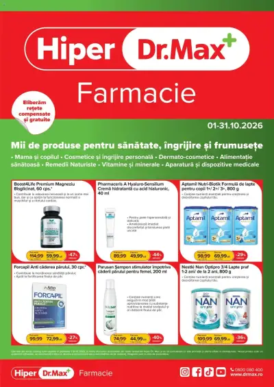 Dr.Max Catalog Hiper-farmacii: Ofertă actuală din 01.10.2026