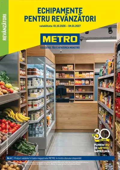 Metro Catalog Echipamente pentru magazinul tău: Ofertă actuală din 01.10.2026