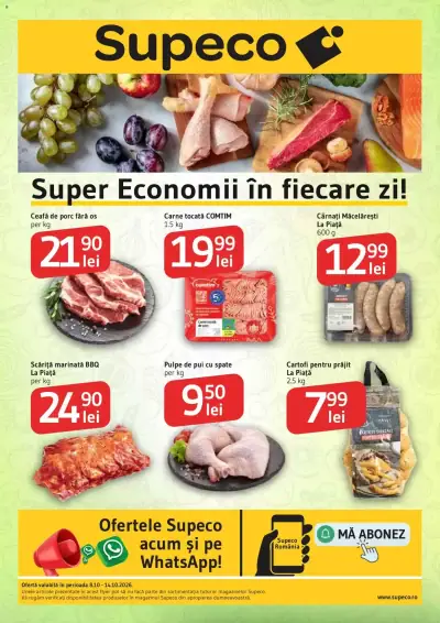 Supeco Catalog Carne, Legume Fructe: Ofertă actuală din 08.10.2026