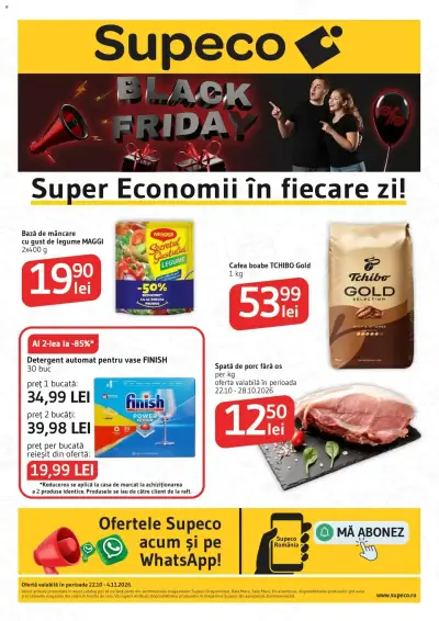 Supeco Black Friday: Ofertă actuală din 22.10.2026