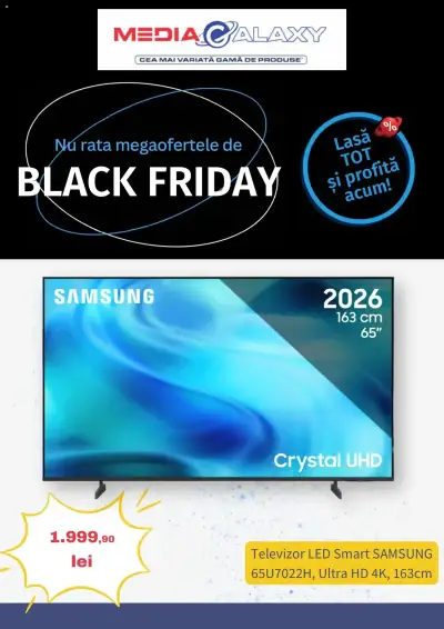 Media Galaxy Black Friday: Ofertă actuală din 29.10.2026