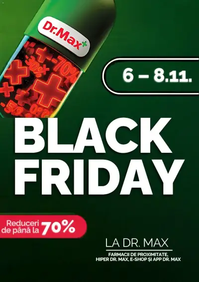 Dr.Max Black Friday notificarea: Ofertă actuală din 30.10.2026