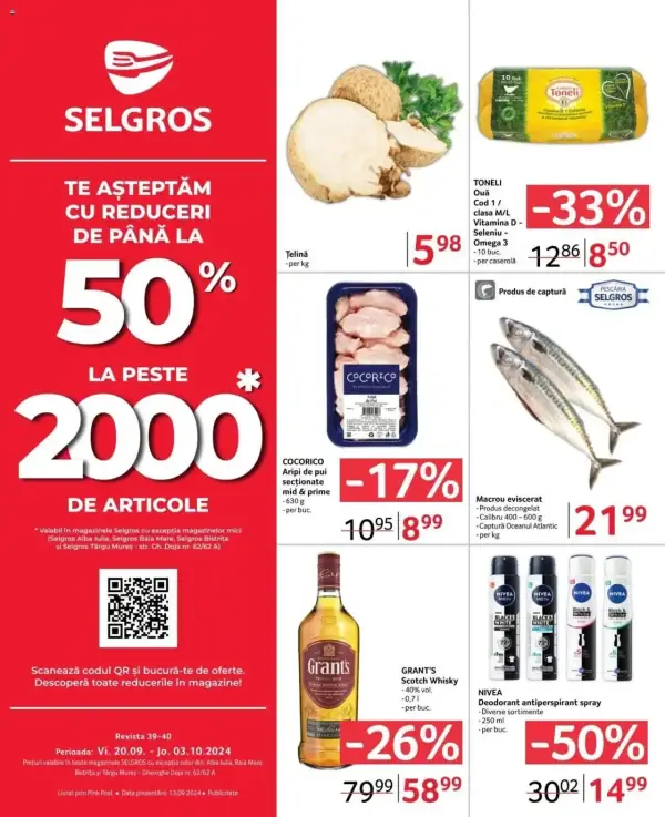 Cataloage Selgros: Ofertă actuală din 20.09.2024 - Food - 20-09-2024 - 03-10-2024.