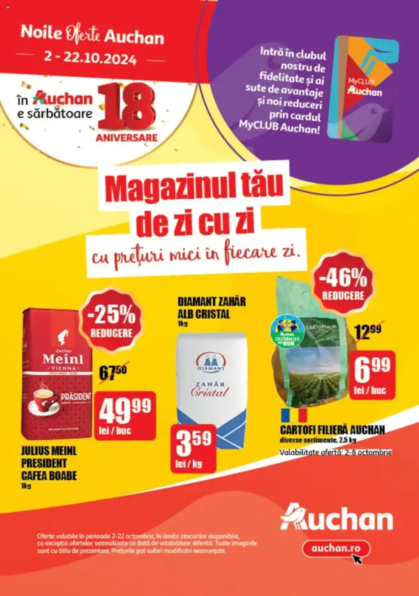 Cataloage Auchan: Ofertă actuală din 02.10.2024 - Oferte și revista - 02-10-2024 - 22-10-2024.