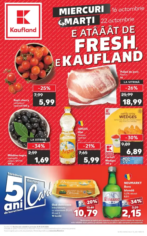 Cataloage Kaufland: Ofertă actuală din 16.10.2024 - Revista "Medgidia" - 16-10-2024 - 22-10-2024.