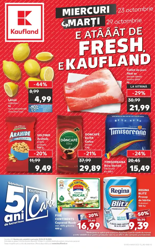 Cataloage Kaufland: Ofertă actuală din 23.10.2024 - Revista "Catalog nou Bucureşti" - 23-10-2024 - 29-10-2024.