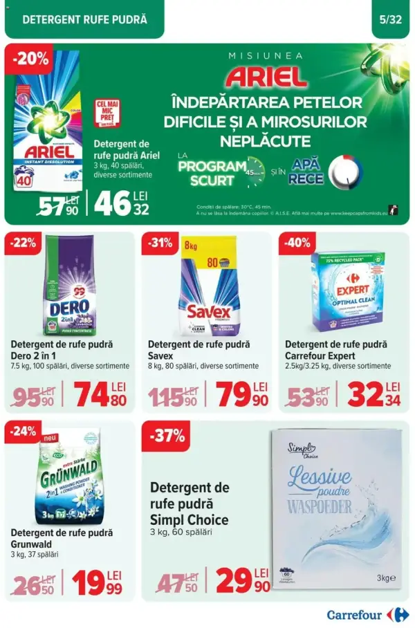 Cataloage Carrefour: Ofertă actuală din 23.10.2024 - "Catalog Curatenie" - 23-10-2024 - 05-11-2024.