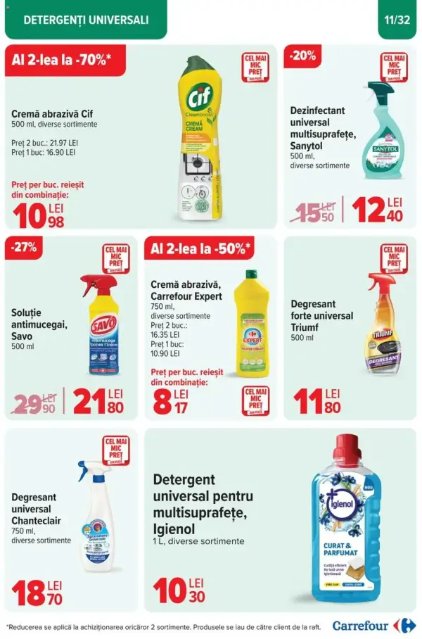 Cataloage Carrefour: Ofertă actuală din 23.10.2024 - "Catalog Curatenie" - 23-10-2024 - 05-11-2024.