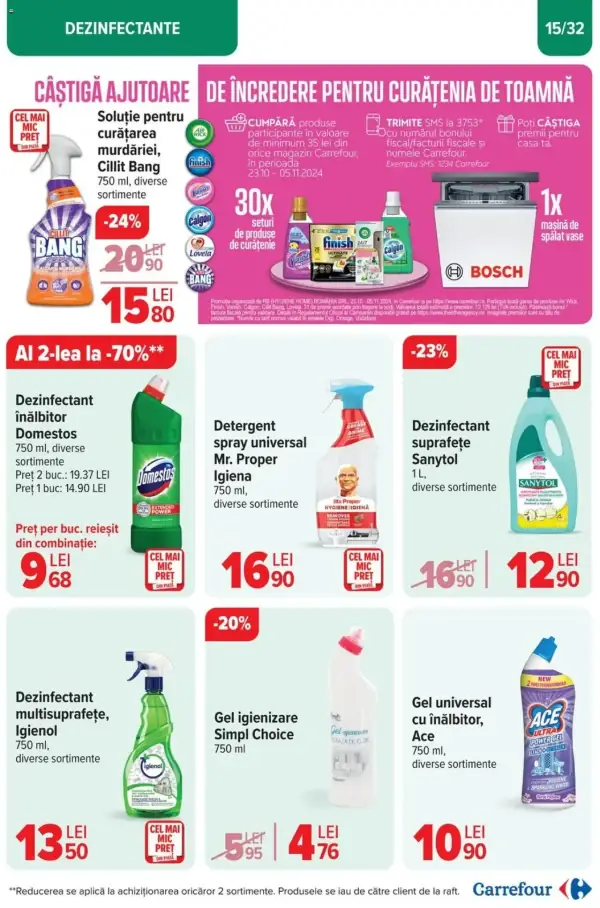 Cataloage Carrefour: Ofertă actuală din 23.10.2024 - "Catalog Curatenie" - 23-10-2024 - 05-11-2024.