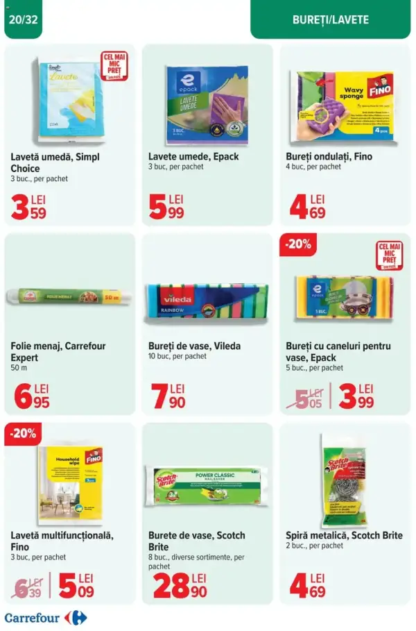 Cataloage Carrefour: Ofertă actuală din 23.10.2024 - "Catalog Curatenie" - 23-10-2024 - 05-11-2024.