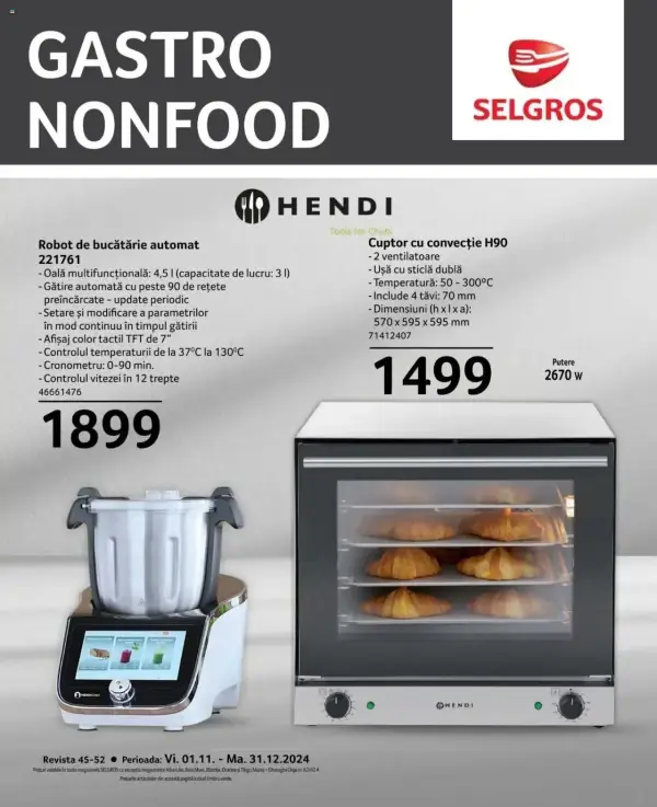 Cataloage Selgros: Ofertă actuală din 01.11.2024 - Gastro Nonfood - 01-11-2024 - 31-12-2024.