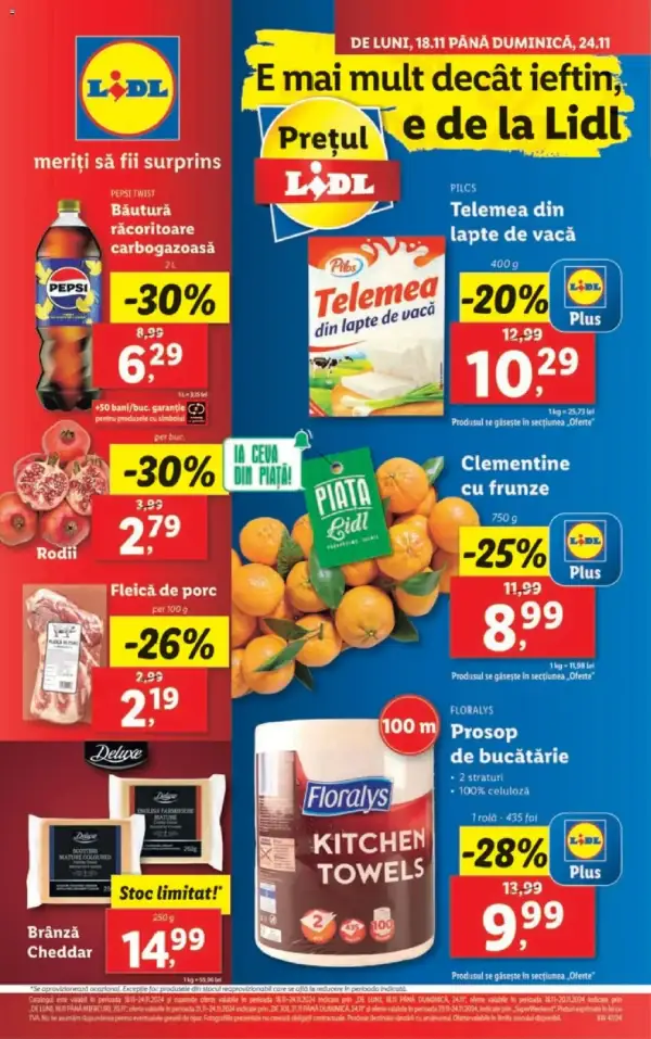 Cataloage Lidl: Ofertă actuală din 18.11.2024 - Oferta produse - 18-11-2024 - 24-11-2024.