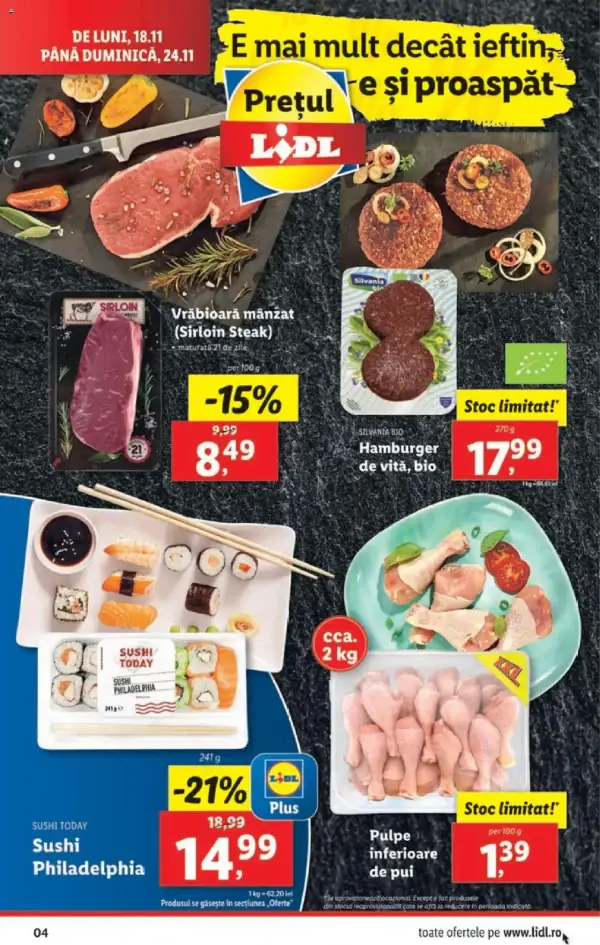 Cataloage Lidl: Ofertă actuală din 18.11.2024 - Oferta produse - 18-11-2024 - 24-11-2024.