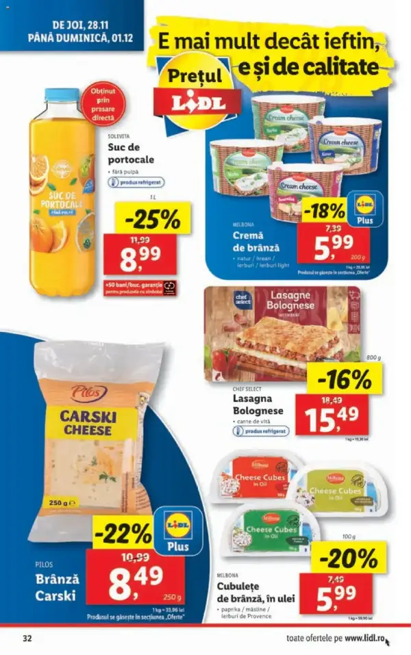 Cataloage Lidl: Ofertă actuală din 25.11.2024 - 25.11. 01.12. oferte - 25-11-2024 - 01-12-2024.