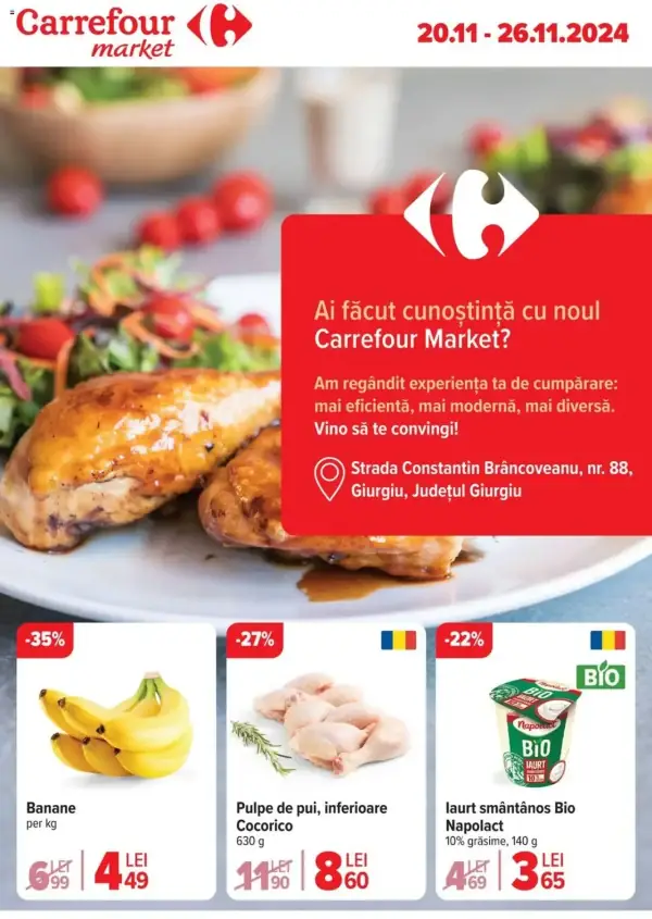 Cataloage Carrefour: Ofertă actuală din 20.11.2024 - "Catalog Market Giurgiu Brancoveanu" - 20-11-2024 - 26-11-2024.