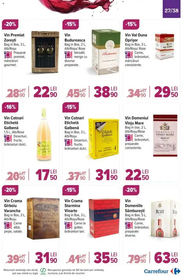 Cataloage Carrefour: Ofertă actuală din 20.11.2024 - "Catalog Special Vinuri" - 20-11-2024 - 03-12-2024.