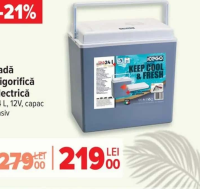 ICEGO Ladă frigorifică electrică 24 L, 12V, capac pasiv