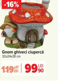 Magnesia Gnom ghiveci ciupercă 32x24x28 cm